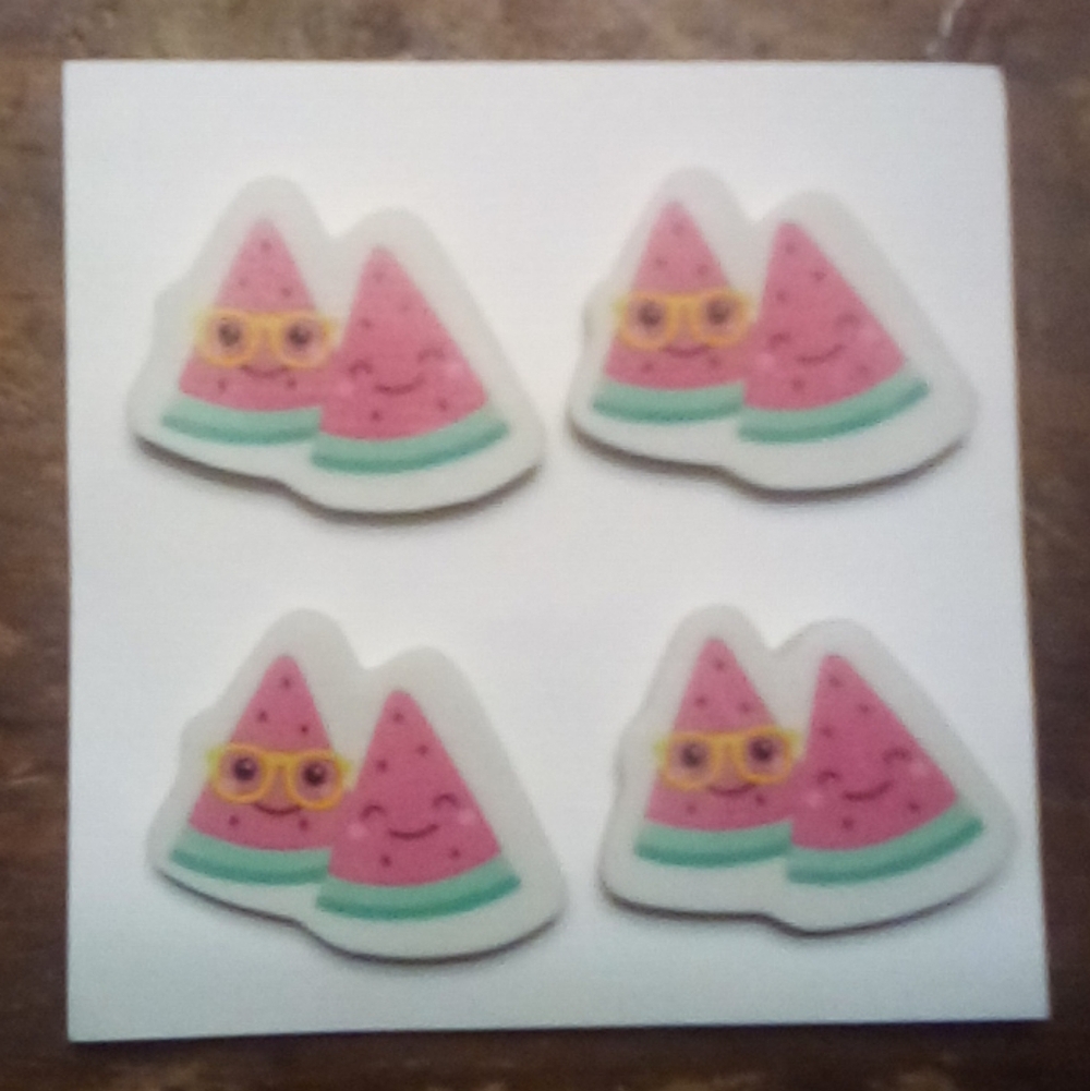 Scented Watermelon Erasers (set of four)